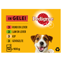 Pedigree multipack maaltijdzakjes favourites in gelei - thumbnail