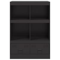 Hoge kast 67x39x95 cm staal zwart - thumbnail