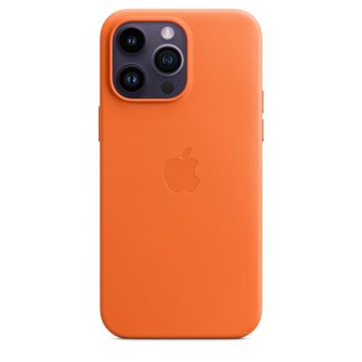 MPPR3ZM/A Apple Leather Case with MagSafe iPhone 14 Pro Max Orange