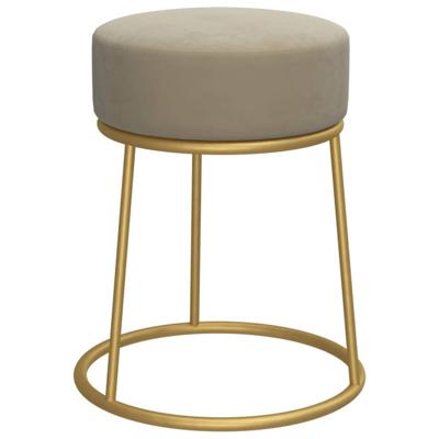 Hocker rond fluweel donkergrijs Hocker rond fluweel donkergrijs