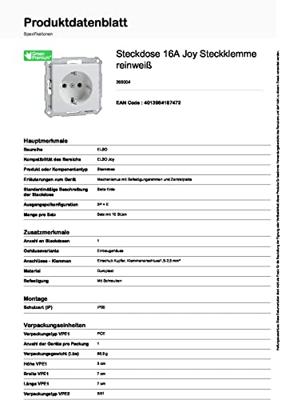 ELSO-stekkerdoos 265004 16A JOY zuiver wit Meerdere kleuren 1 stuk(s)