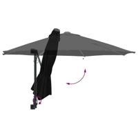 Tuinparasol Zwart en Zwart 248 x 248 x 148 cm - thumbnail