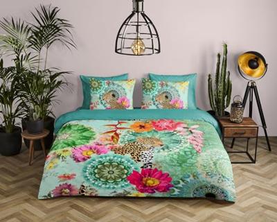 HIP Dekbedovertrek "mandala&apos;s, bloemen en een luipaard" - Multi - (240x200/220 cm) - Katoen Satijn
