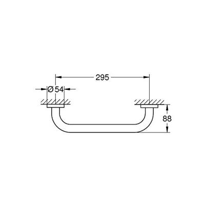 Grohe Essentials wandgreep 29.5cm Chroom Grohe Essentials wandgreep 29.5cm Chroom