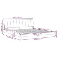 Bedframe zonder matras "Hanko" stof zwart 200x200 cm - thumbnail