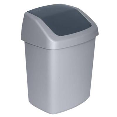 Curver afvalbak swing zilver/antrac. 10L
