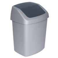 Curver afvalbak swing zilver/antrac. 10L - thumbnail