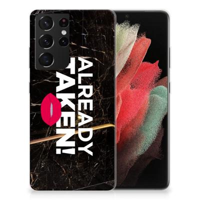 Samsung Galaxy S21 Ultra | Siliconen hoesje | met naam Already Taken Black