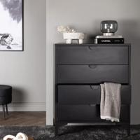 Nohr Ladekast 'Danyella' Met 4 laden, kleur Zwart - thumbnail