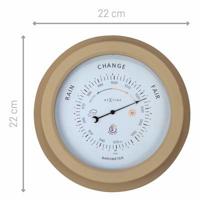 NeXtime NE-4303BR Buiten Barometer 22CM Metaal Bruin Orchid - thumbnail