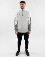 JAKO 6770 Sweater Met Kap Dynamic - Lichtgrijs/Wit/Grijs - L - thumbnail