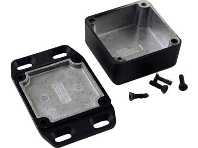 Hammond Electronics 1590WLLBFLBK Universele behuizing 50 x 50 x 25 Aluminium Zwart 1 stuk(s)