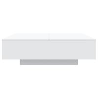 Salontafel 100x100x31 cm bewerkt hout wit - thumbnail