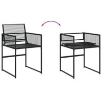 9-delige Tuinset poly rattan zwart - thumbnail