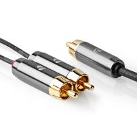 Nedis Subwoofer-Kabel | RCA Male | 2x RCA Male | 3 m | 4.5 mm | 1 stuks - CATB24000GY30 - CATB24000GY30 - thumbnail