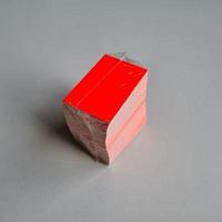 Prijskaart blanco fluor rood 6x8 cm 100 - thumbnail