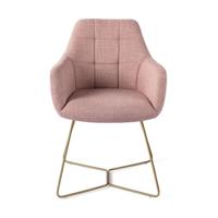 Jesper Home Noto eetkamerstoel Vintage Rose beehive gold - thumbnail