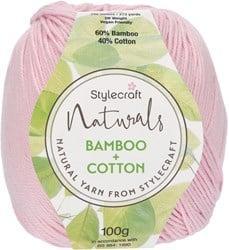 Stylecraft Naturals Bamboo and Cotton 7132 Pale Pink - Haakgaren / Breigaren