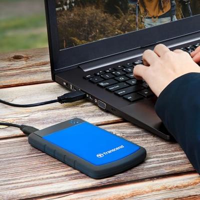 Transcend StoreJet® 25H3B 2 TB Externe harde schijf (2,5 inch) USB-A 3.2 Gen 1 Blauw, Grijs TS2TSJ25H3B Transcend StoreJet® 25H3B 2 TB Externe harde schijf (2,5 inch) USB-A 3.2 Gen 1 Blauw, Grijs TS2TSJ25H3B
