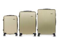 Kofferset Groen Strepen 3 Onderdelen - thumbnail