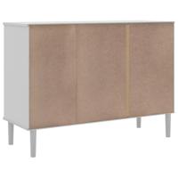 Dressoir SENJA 112x40x80 cm rattan look massief grenenhout wit - thumbnail