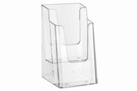 Folderhouder europel 2 vaks 1/3 a4 transparant - thumbnail