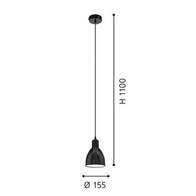 Eglo HanglampPriddy pendel zwart - 49464
