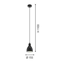 Eglo HanglampPriddy pendel zwart - 49464 - thumbnail