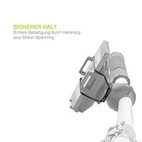 iGRIP T5-1814 Universele fiets & motorfiets houder voor Apple, Samsung, Sony enz. voor stuurstangen tussen 22,2 mm en 31,8 mm diameter [Made in Germany I 360 ° draaibaar | gepatenteerde technologie] - thumbnail