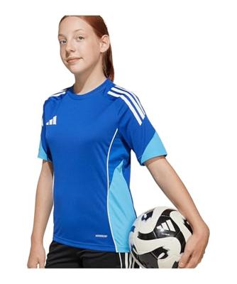 adidas Tiro 25 Competition Trainingsshirt Kids Blauw Lichtblauw Wit