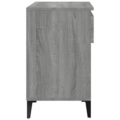 Schoenenkast 70x36x60 cm bewerkt hout sonoma grijs