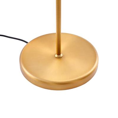 QAZQA Vloerlamp brons met witte kap en verstelbare leeslamp - Ladas QAZQA Vloerlamp brons met witte kap en verstelbare leeslamp - Ladas