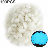 100 PCS Glow in de Dark Garden Pebbles voor loopbruggen & decoratie en planten lichtgevende stenen (wit) - thumbnail