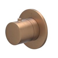 Afbouwdeel IVY Bond Inbouw Stopkraan Symmetry Met Rond Rozet Geborsteld Mat Koper PVD IVY - thumbnail