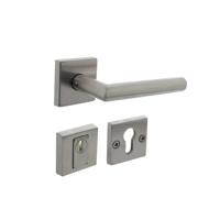 Intersteel Set achterdeurbeslag vierkant SKG3 geborsteld RVS - thumbnail
