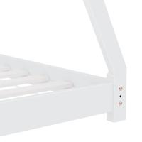 Kinderbedframe massief grenenhout wit 90x200 cm - thumbnail