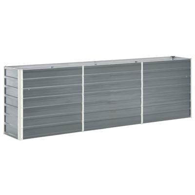 Plantenbak verhoogd 240x40x77 cm gegalvaniseerd staal grijs