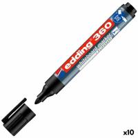 Whiteboard-marker Edding 360 Herlaadbaar Zwart (10 Stuks) - thumbnail