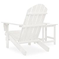 Tuinstoel Adirondack met tafel massief vurenhout wit - thumbnail