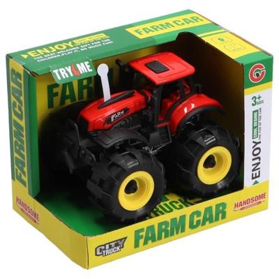 Overige Merken Tractor 15 cm + licht en geluid rood/zwart