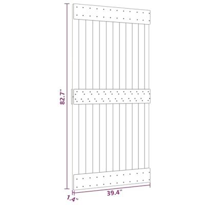 VidaXL Deur narvik 100x210 cm massief grenenhout
