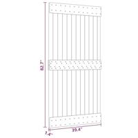 VidaXL Deur narvik 100x210 cm massief grenenhout - thumbnail