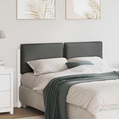 Gestoffeerd hoofdbord met hoofdeinde Wit en Lichtgrijs 120 cm Gestoffeerd hoofdbord met hoofdeinde Wit en Lichtgrijs 120 cm