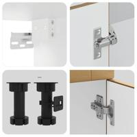 11-delige Keukenkastenset Porto bewerkt hout artisanaal eiken - thumbnail