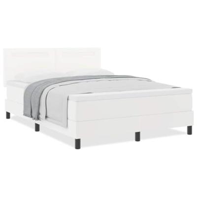 Bedframe met matras met matras Wit 140 x 200 cm Kunstleer