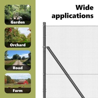 VidaXL Afrasteringspaal grijs 10 x 1 m (12 x 12 mm gaas) staal