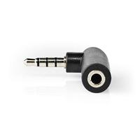Nedis Stereo-Audioadapter | 3,5 mm Male | 3,5 mm Female | 90° Gehoekt | 10 Stuks | 1 stuks - CAGP22980BK CAGP22980BK - thumbnail