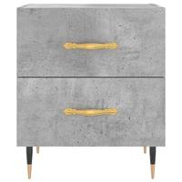 Nachtkastjes 2 st 40x35x47,5 cm bewerkt hout betongrijs - thumbnail