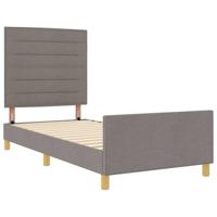 Bedframe met hoofdeinde Taupe 80 x 200 cm Stof - thumbnail