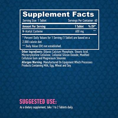 N-Acetyl Cysteine (NAC) Haya Labs 60tabl